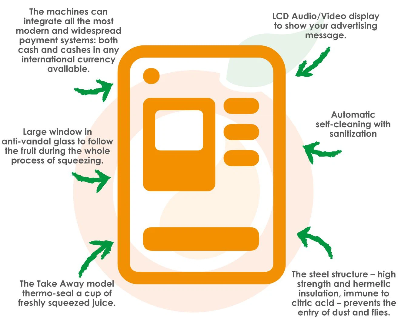 juice vending machine features