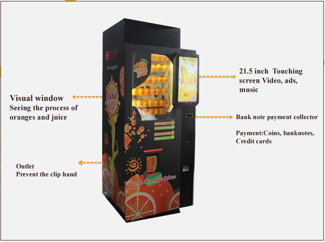 juice vending machine view