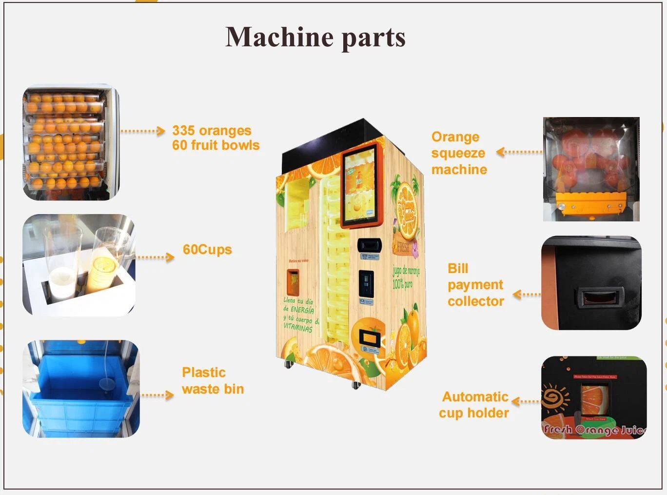 juice vending machine parts